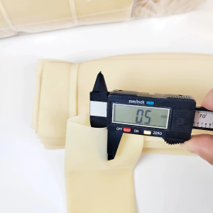 membranes, latex, metric sizes (thicknesses of 0.3 mm)